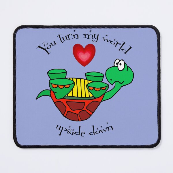 Item preview, Funny Upside Down Turtle Love Cartoon designed and sold by Nature's Fancy.