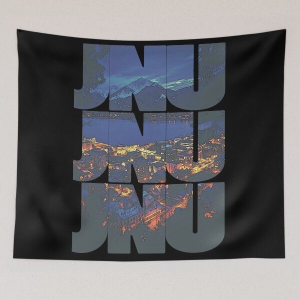 Item preview, Juneau, Alaska JNU Night Cityscape Repeating Pattern designed and sold by CrabbyLobster.