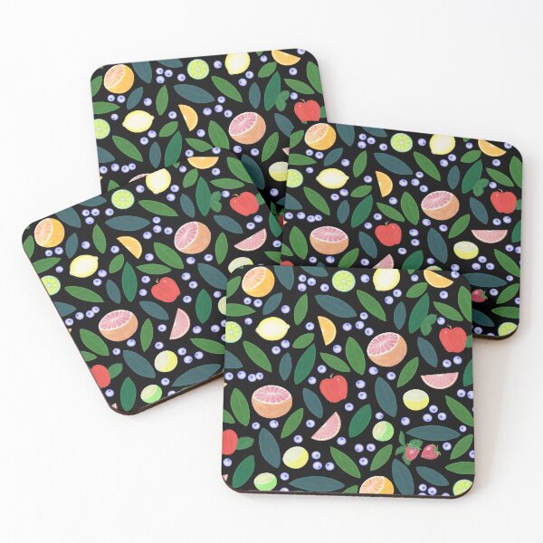 Item preview, Mixed Fruit with Grapefruit, Blueberries, Lemons, Limes, Apples, and Leaves designed and sold by IridescentSea.