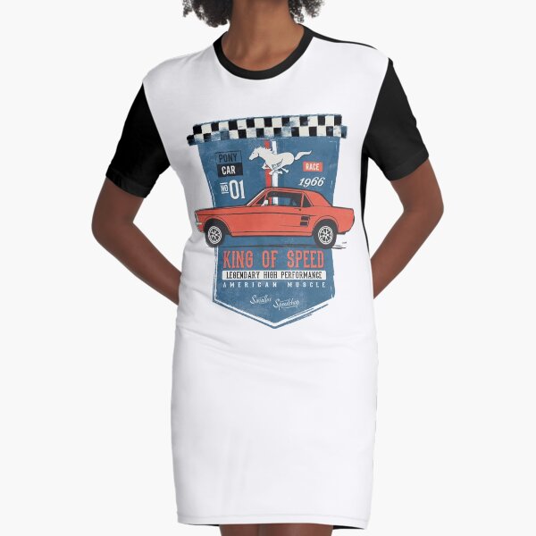 Ford Mustang - King of Speed Graphic T-Shirt Dress