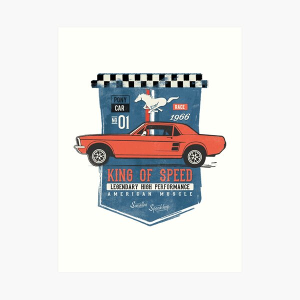 Ford Mustang - King of Speed Art Print