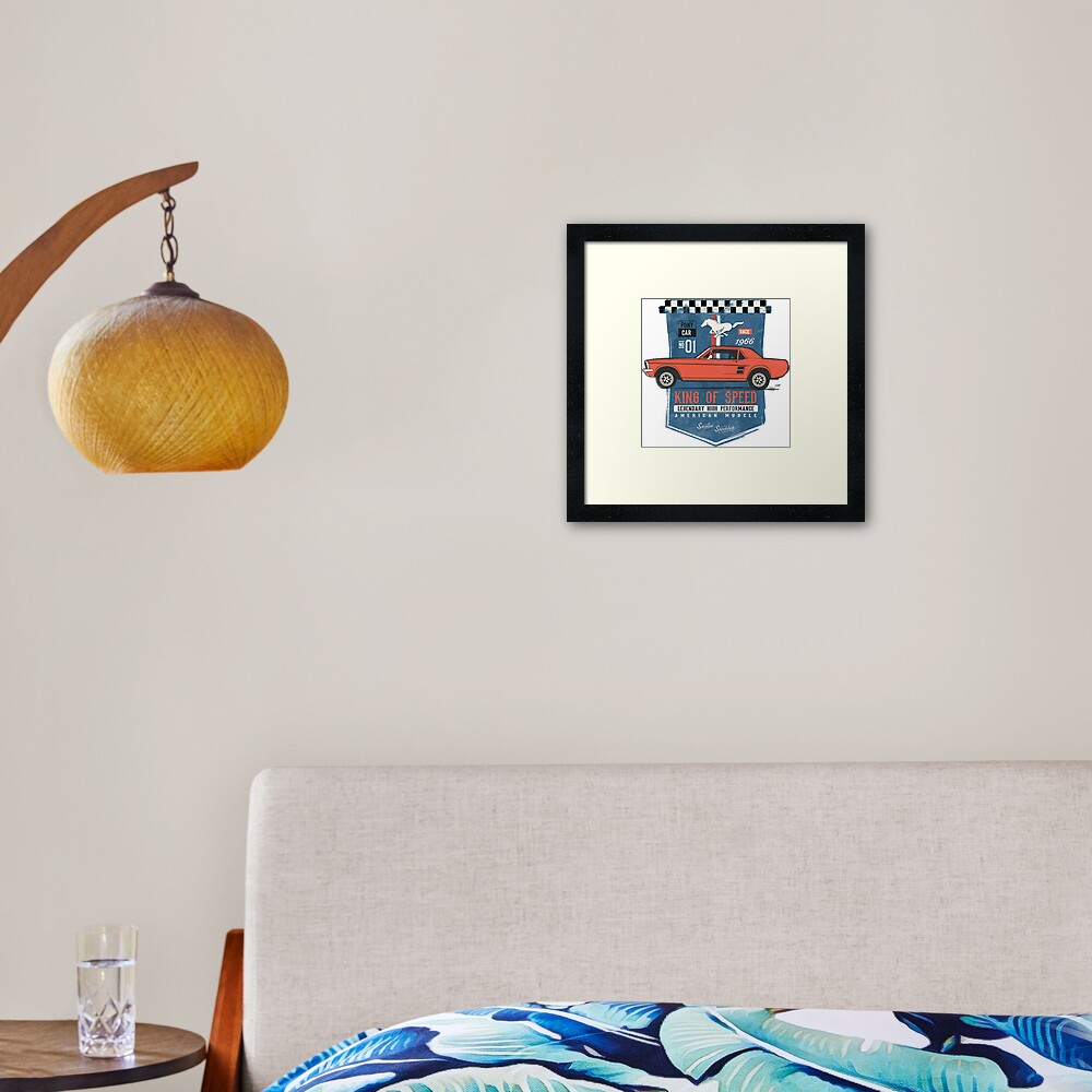 Ford Mustang - King Of Speed Gerahmter Kunstdruck