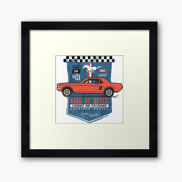 Ford Mustang - King of Speed Framed Art Print