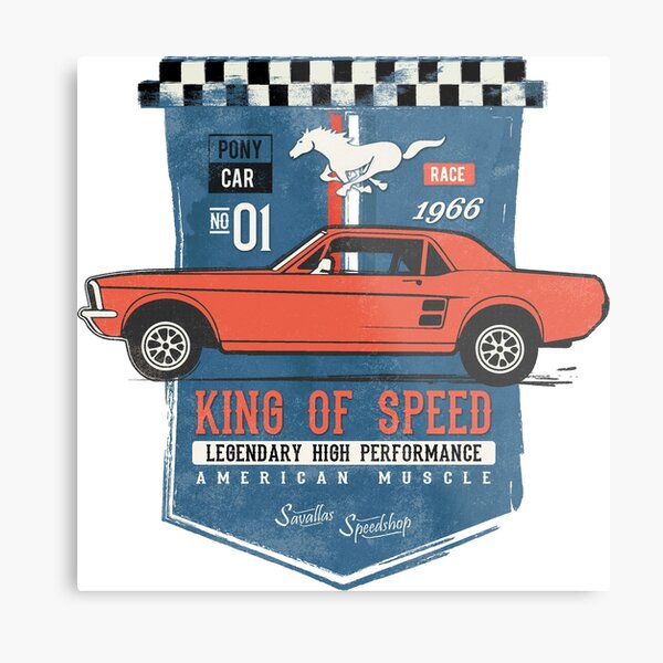 Ford Mustang - King of Speed Metal Print