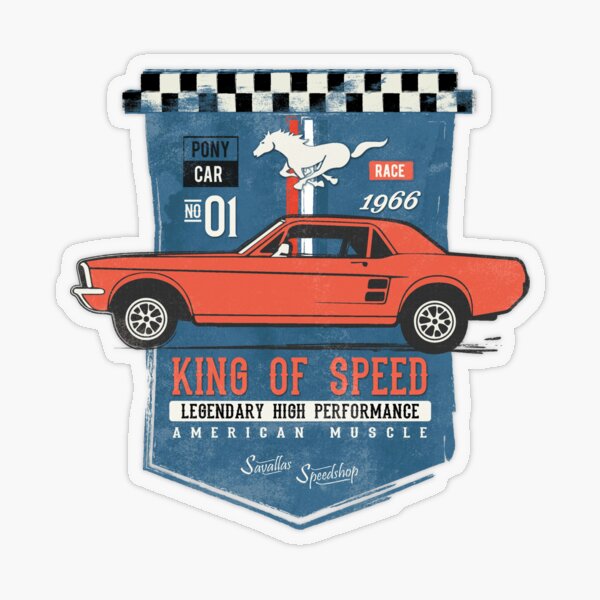 Ford Mustang - King of Speed Transparent Sticker