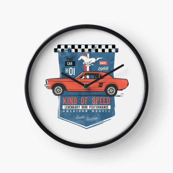 Ford Mustang - King of Speed Clock