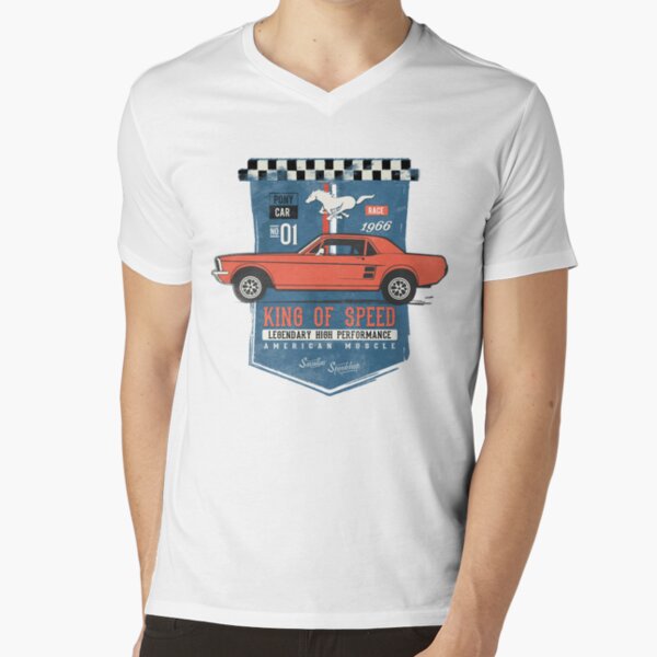 Ford Mustang - King of Speed V-Neck T-Shirt