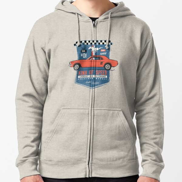 Ford Mustang - King of Speed Zipped Hoodie