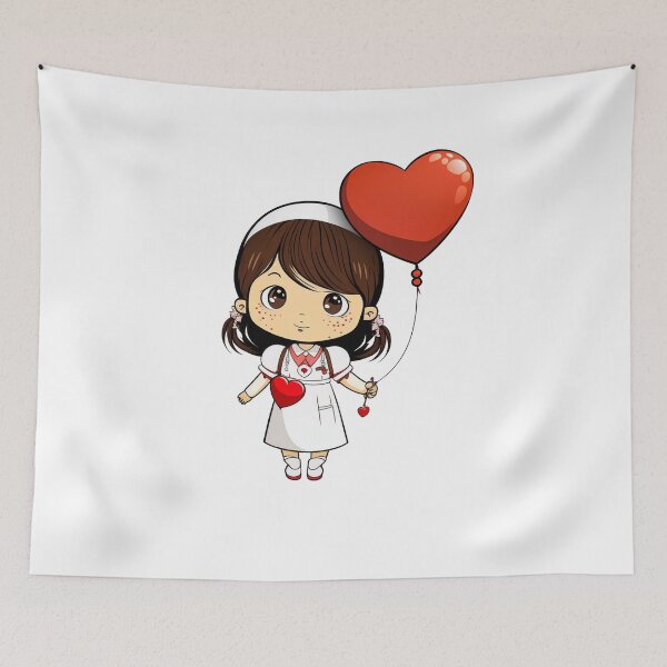 Item preview, Girls Women Nurses Valentines Day Hearts Stethoscope designed and sold by CoupleSnack.