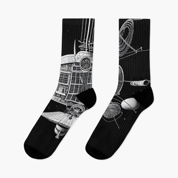 Item preview, Diagrammatic Drawing of Imaginary Space Craft, Black and White designed and sold by factory88.
