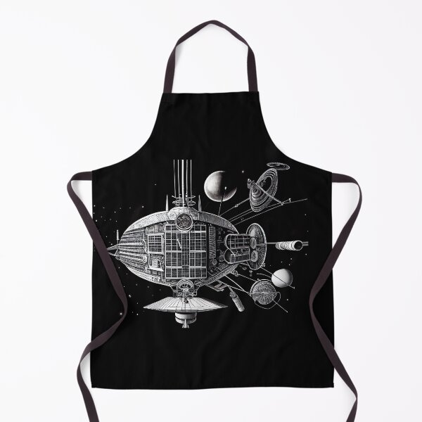 Item preview, Diagrammatic Drawing of Imaginary Space Craft, Black and White designed and sold by factory88.