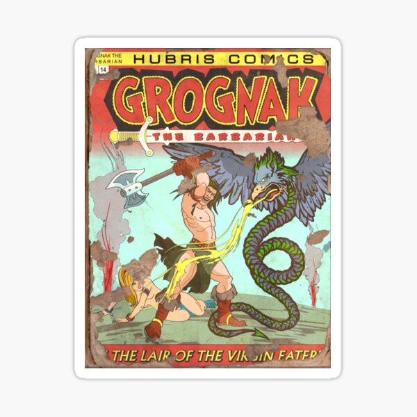 Vista previa del artículo con la obra «Grognak: La tierra de la devoradora de vírgenes (edición de noviembre)», diseñado y vendido por ClassicGlue.