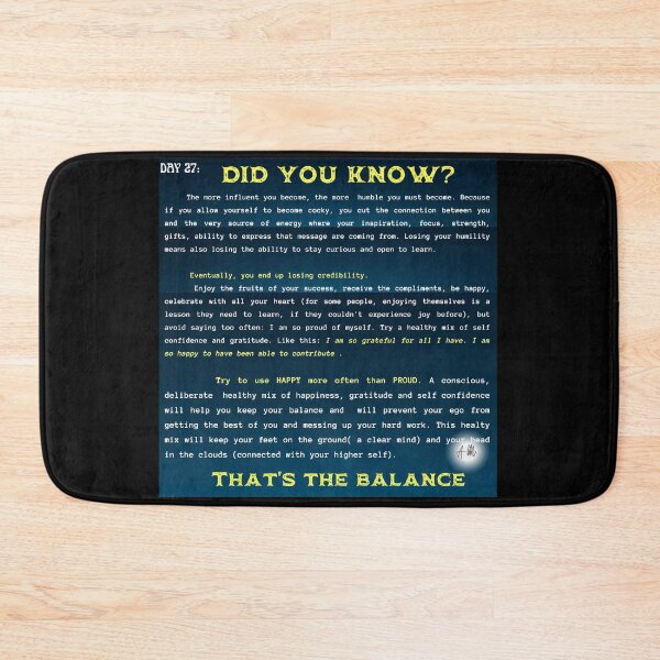 Item preview, Day 27 of the year: Did you know? That's the balance designed and sold by BuddyBoots.