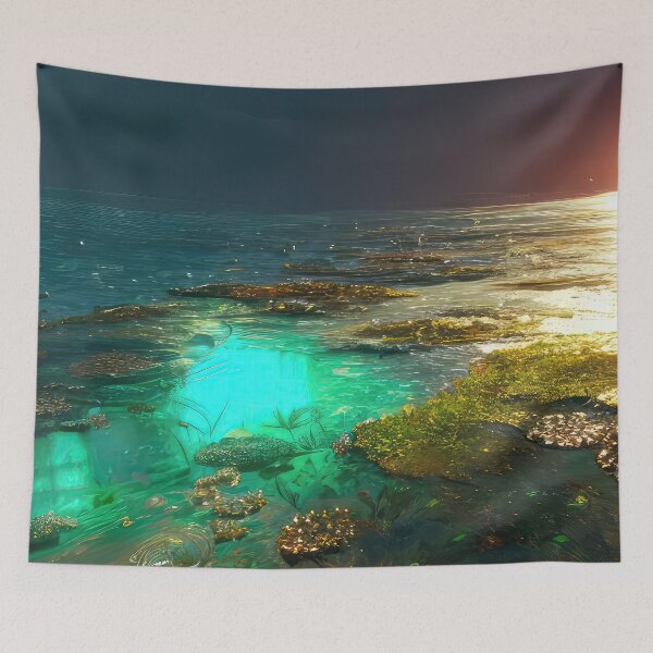 Item preview, Digital art of a pond by a lake designed and sold by Midnight-Hour.