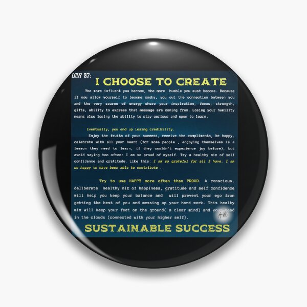 Item preview, Day 27 of the year: I choose to create sustainable success designed and sold by BuddyBoots.