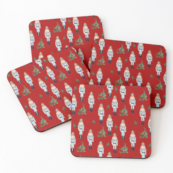 Item preview, Vintage Christmas Blue Nutcrackers on Red designed and sold by silviaol.