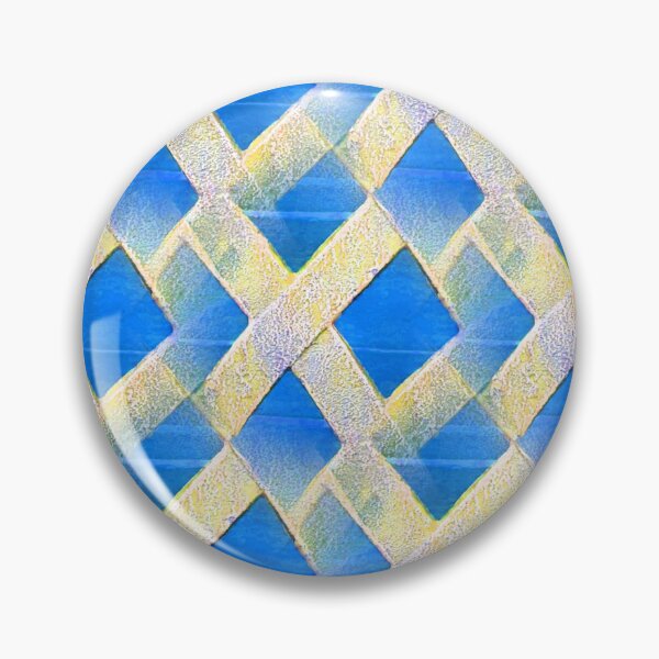 Item preview, Blue abstract checkered pattern  designed and sold by Rozzzita7.