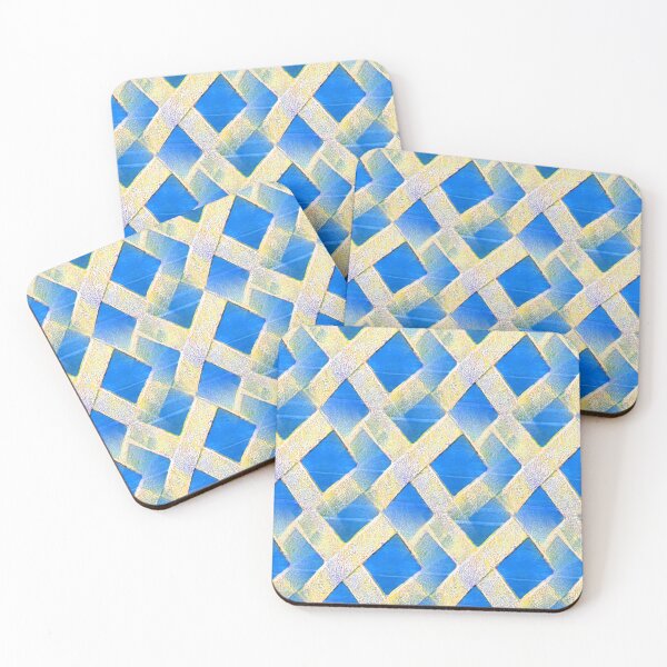 Item preview, Blue abstract checkered pattern  designed and sold by Rozzzita7.