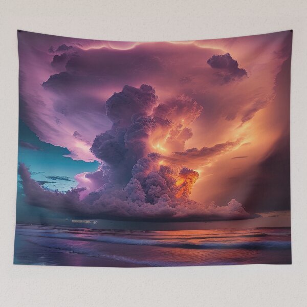 Item preview, Insane weather phenomenon: Colorful Lightning Sky designed and sold by RK - Shop.
