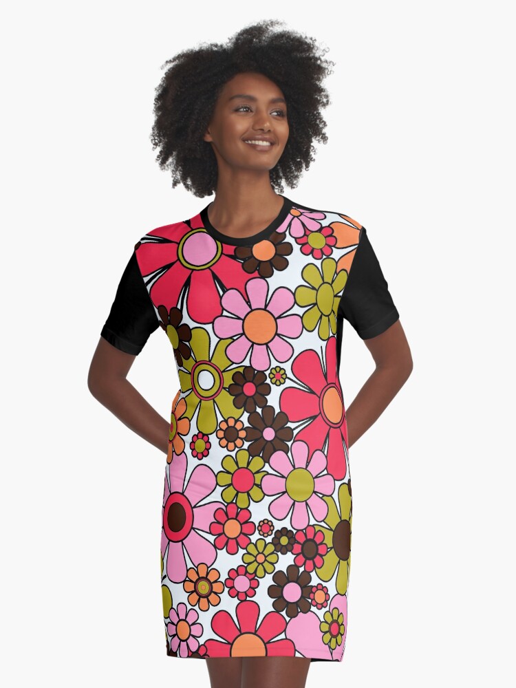 Black dress best sale with orange flowers