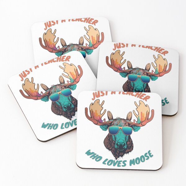 Item preview, just a teacher who loves moose designed and sold by printiesart.