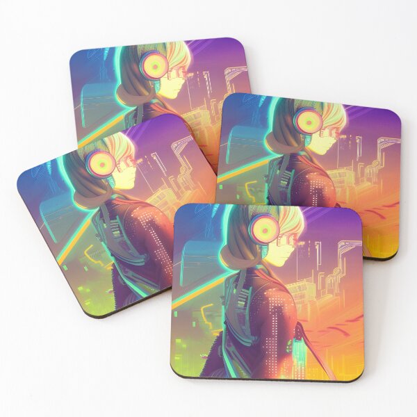 Item preview, Girl with Headset Futuristic Anime designed and sold by Gemini Maison Print.