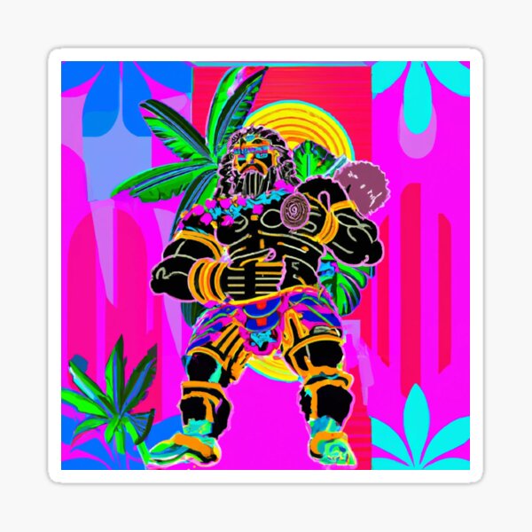 Item preview, Taino God of Death Maquetaurie Guayaba Vaporwave designed and sold by CieloLeonDesign.