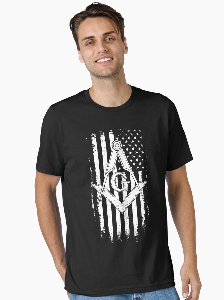 Mens Masonic American Flag Square And Compass - Freemason T-Shirt Mens Masonic American Flag Square And Compass - Freemason T-Shirt