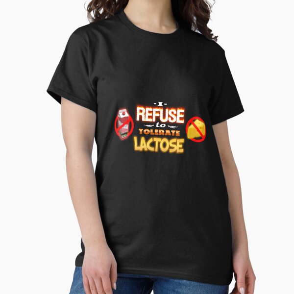 Vista previa del artículo con la obra «Intolerante a la lactosa Me niego a tolerar la lactosa», diseñado y vendido por snazzyseagull.