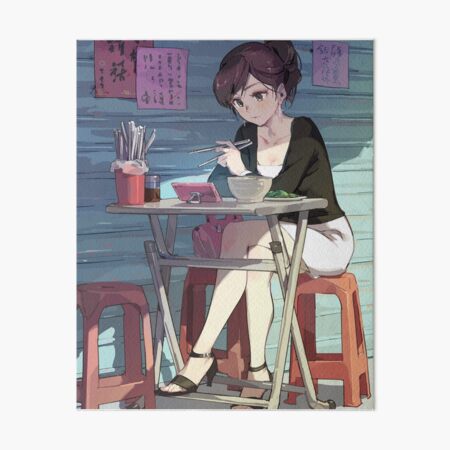 Ramen With Sensei Art Board Print
