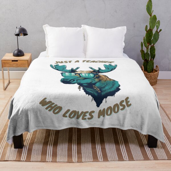 Item preview, just a teacher who loves moose designed and sold by printiesart.