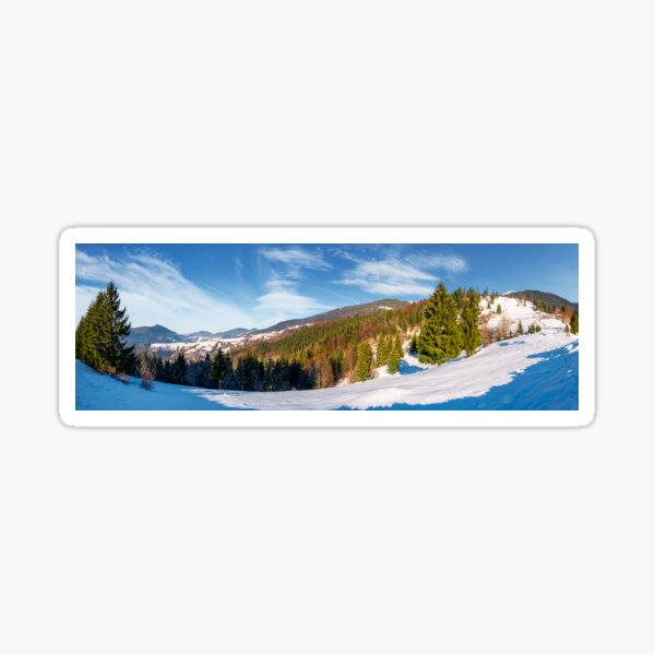 gorgeous panorama of winter countryside Sticker
