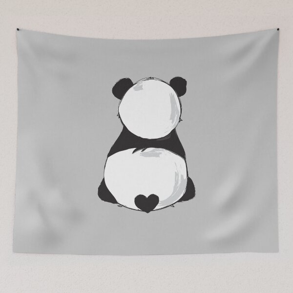 Artikelvorschau, Panda herzförmiger Schwanz entworfen und verkauft von KGoPrintables.