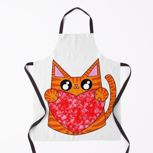 Item preview, Bob The Orange Pattern Cat With Valentines Heart designed and sold by missmann.