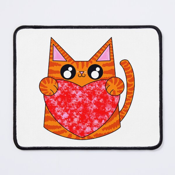 Item preview, Bob The Orange Pattern Cat With Valentines Heart designed and sold by missmann.