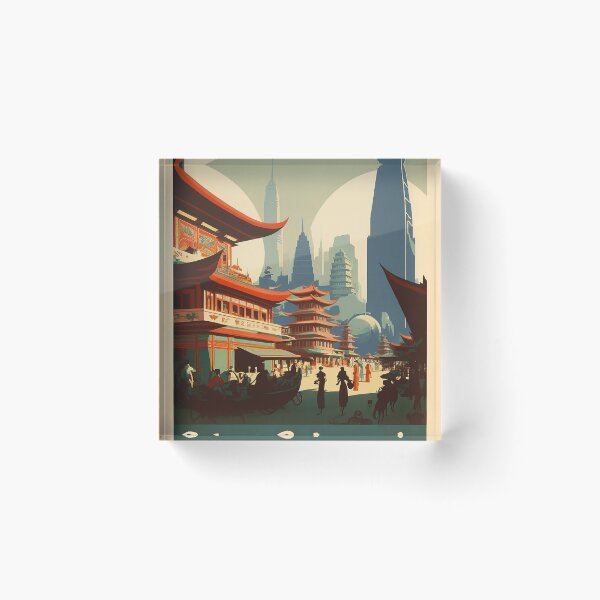 Item preview, Burma Vintage Travel Art Poster designed and sold by OldTravelArt.