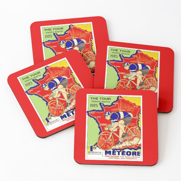 Item preview, The Tour : Vintage 1925 Meteore  Bicycle Tires for Bicycle Racing Print designed and sold by posterbobs.