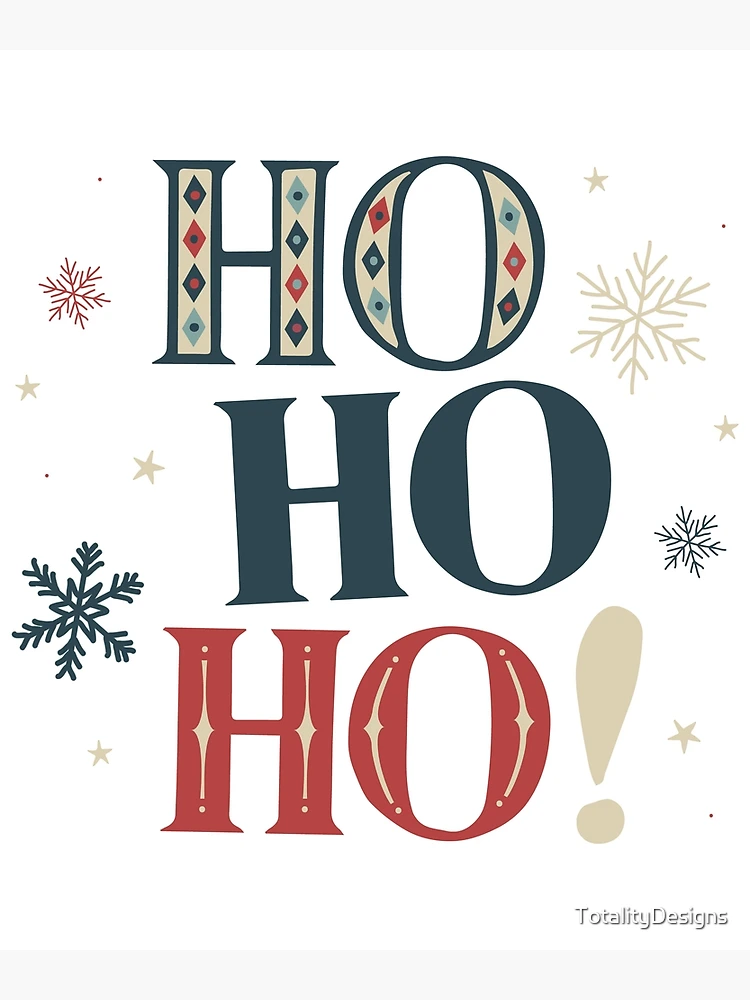 Ho3 Decorative Christmas Text Ho Ho Ho Merry Christmas Royalty