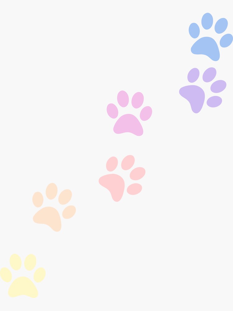 Pastel Paw Prints Vinyl