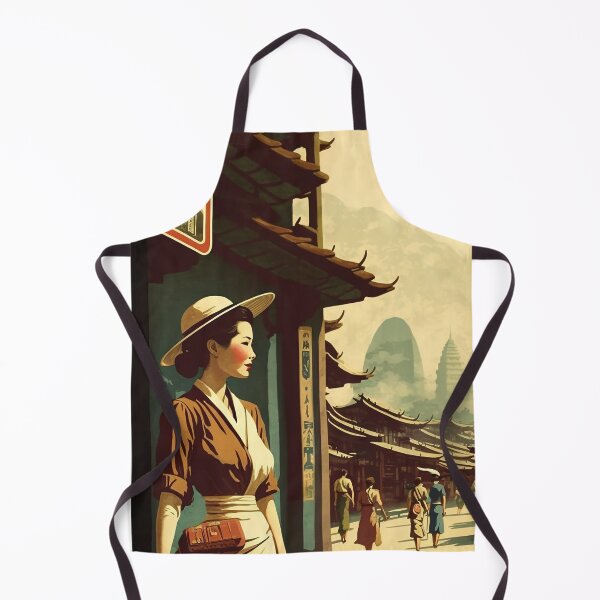 Item preview, Laos Woman Vintage Travel Art Poster designed and sold by OldTravelArt.