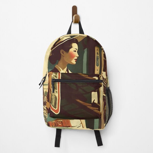 Item preview, Laos Woman Vintage Travel Art Poster designed and sold by OldTravelArt.