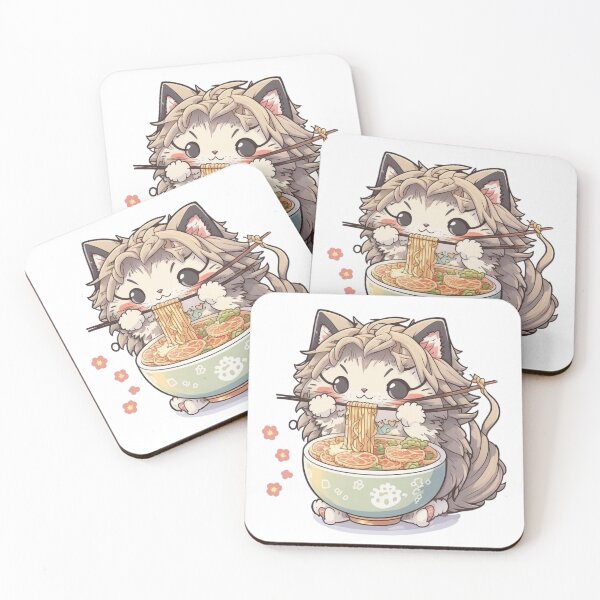 Item preview, Ramen-Loving Cat designed and sold by Cute Critters Stickers.