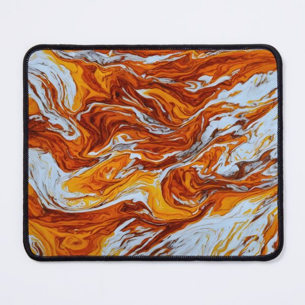Item preview, Orange and white fluid painting designed and sold by ByCait.