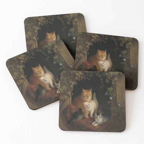 Item preview, Cat with kittens 1844 designed and sold by linggalibrary.