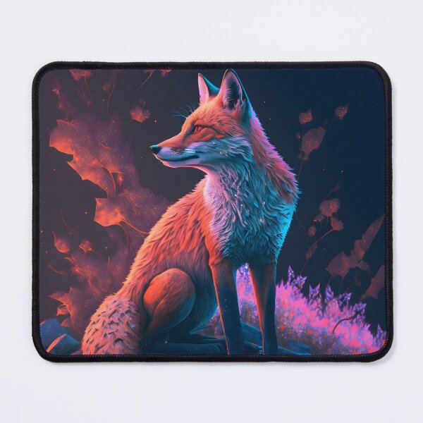 Item preview, Red Fox in Nature - Blue, Orange and Pink tone designed and sold by ElevenVoid.
