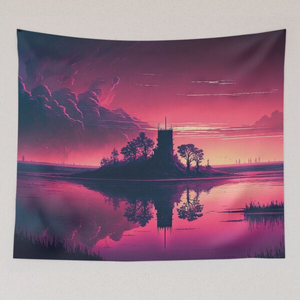 Item preview, Synthwave Solitude: A Retro-Inspired Tribute to Romanticism designed and sold by Mullet Monkey.