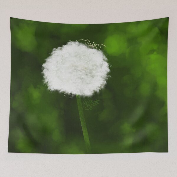 Item preview, Tiny Spider On A Dandelion. designed and sold by Gillian Mazzara.