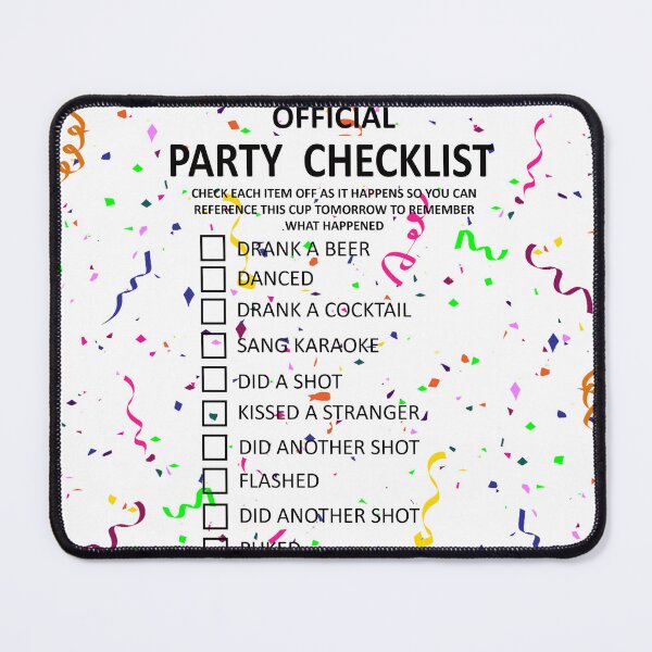 Item preview, Official Party Checklist Trendy Design designed and sold by OzarkEpoxy.