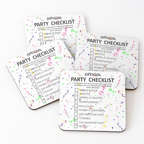 Item preview, Official Party Checklist Trendy Design designed and sold by OzarkEpoxy.