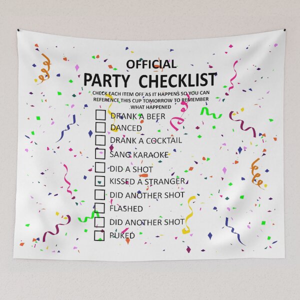 Item preview, Official Party Checklist Trendy Design designed and sold by OzarkEpoxy.